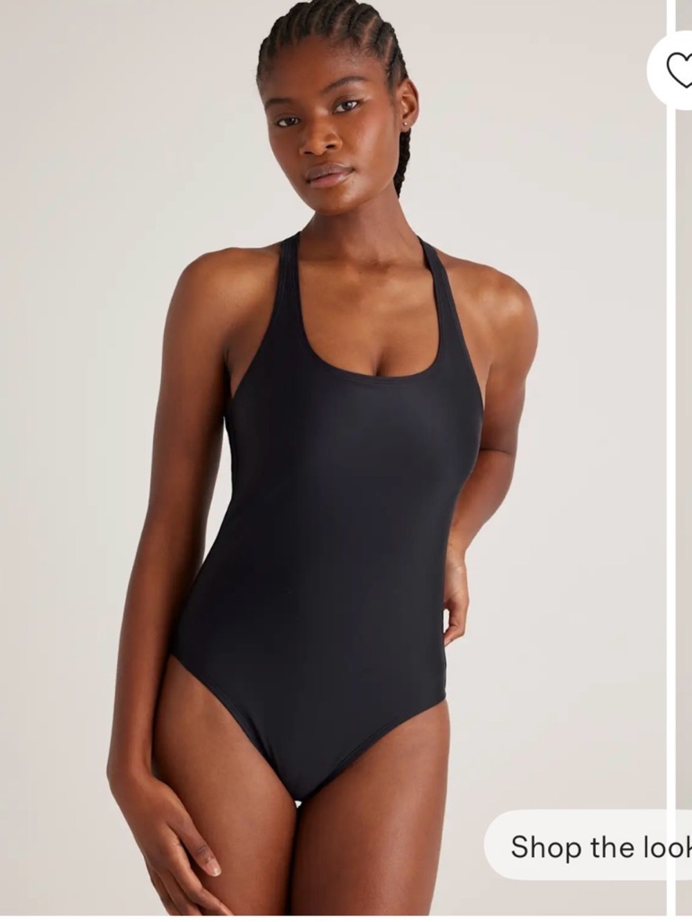 Quince Black Classic One-Piece Swimsuit Scoop Back - Size XS